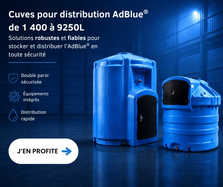 Cuve pour distribution AdBlue de 1 400 a 9 250 litres